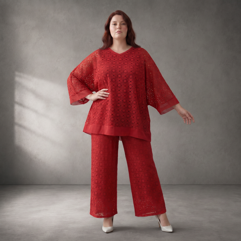 Papita · Shirt · 6964 · Spitze · Rot
