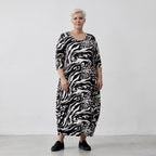 AKH 1926 Dress, Black-Ecru
