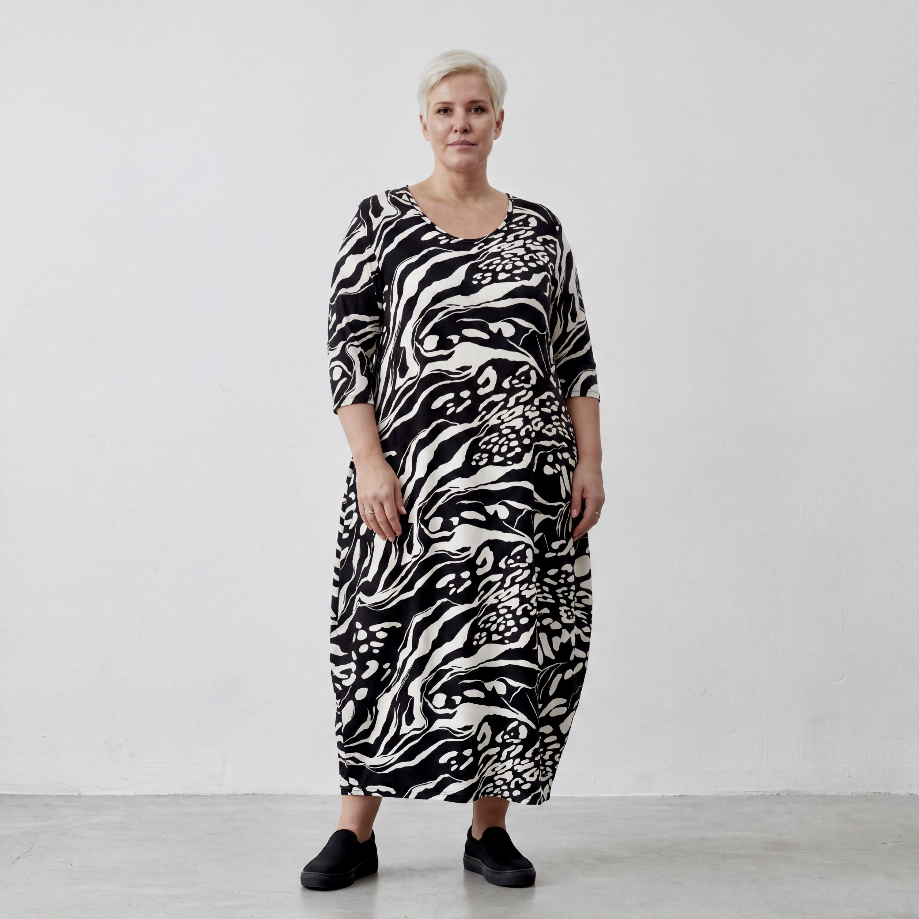 AKH Fashion Kleid 1926 Evelyn, Schwarz/Ecru