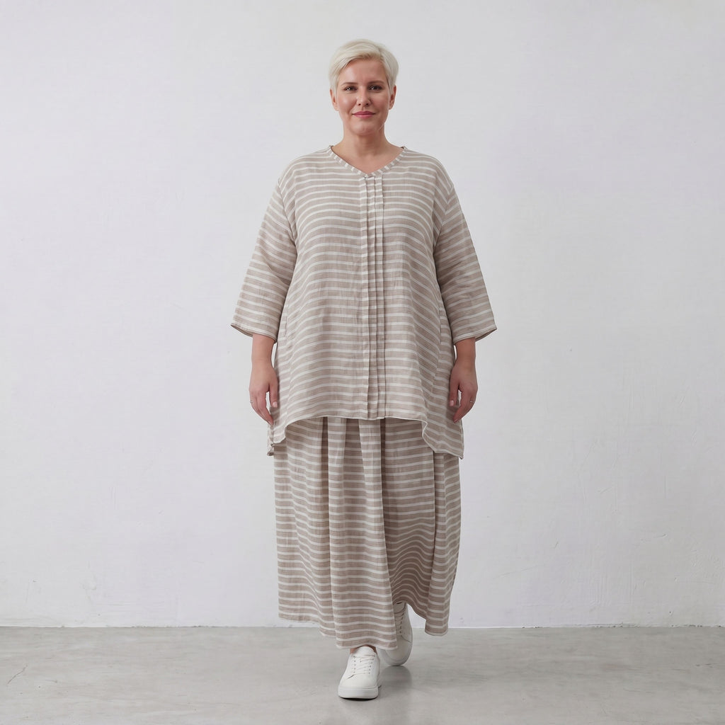 AKH Fashion Shirt 7069 Breezy, Sand-Weiß