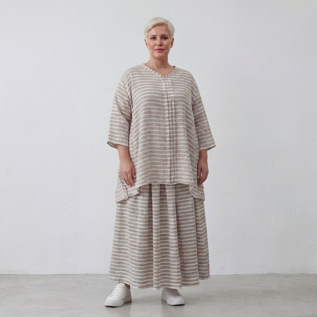 AKH Fashion Shirt 7069 Breezy, Sand-Weiß