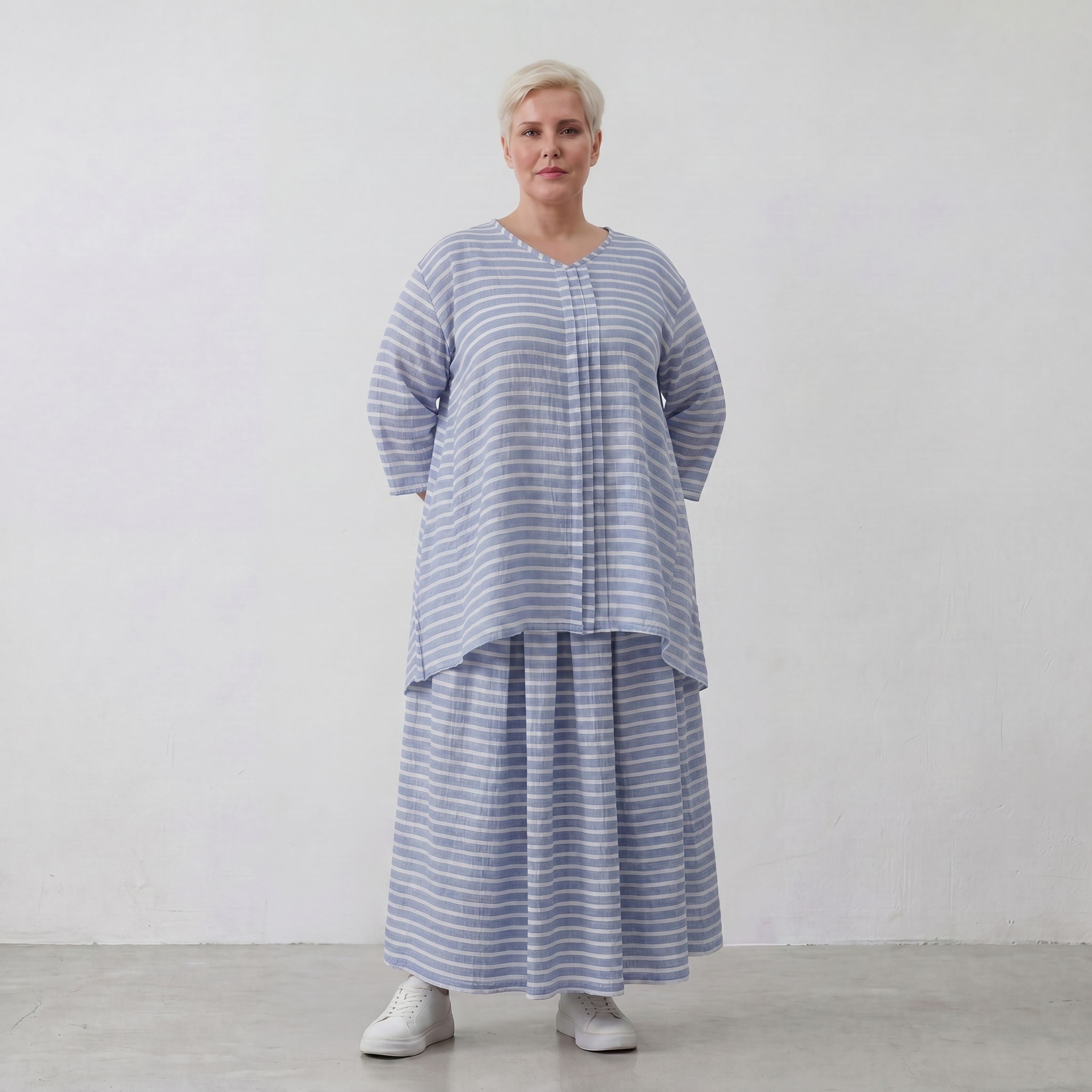 AKH Fashion 7069-Breezy, Blau-Weiß