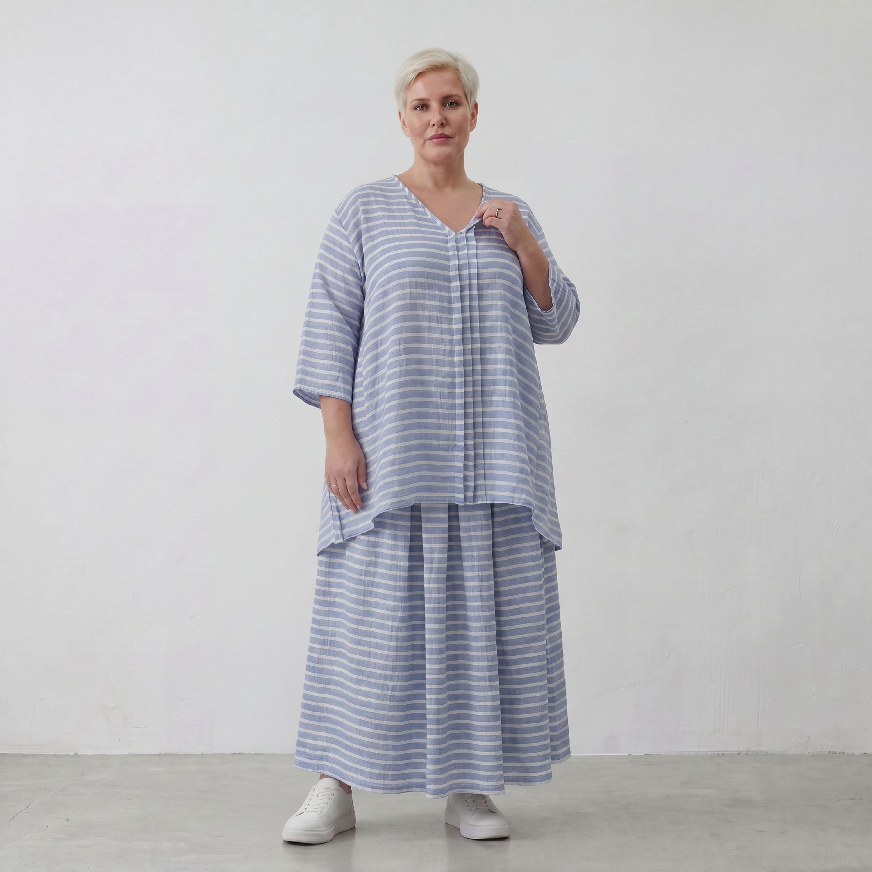 AKH Fashion 7069-Breezy, Blau-Weiß