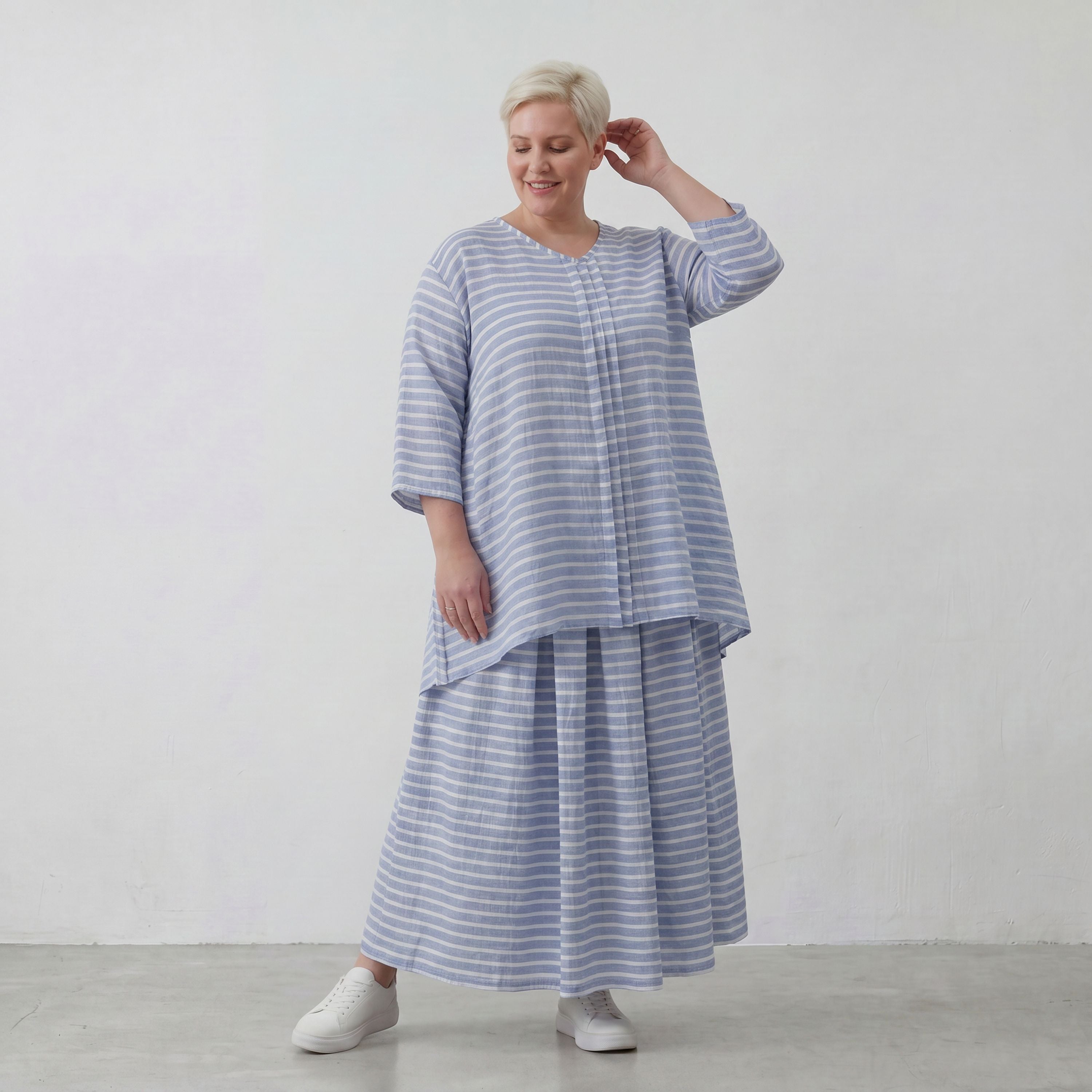 AKH Fashion 7069-Breezy, Blau-Weiß