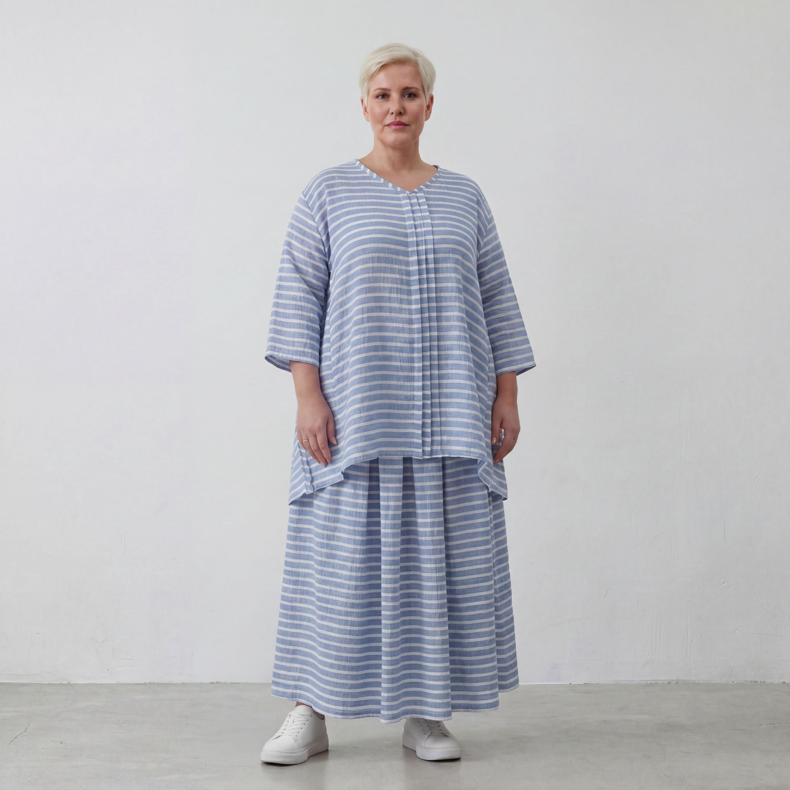 AKH Fashion 7069-Breezy, Blau-Weiß