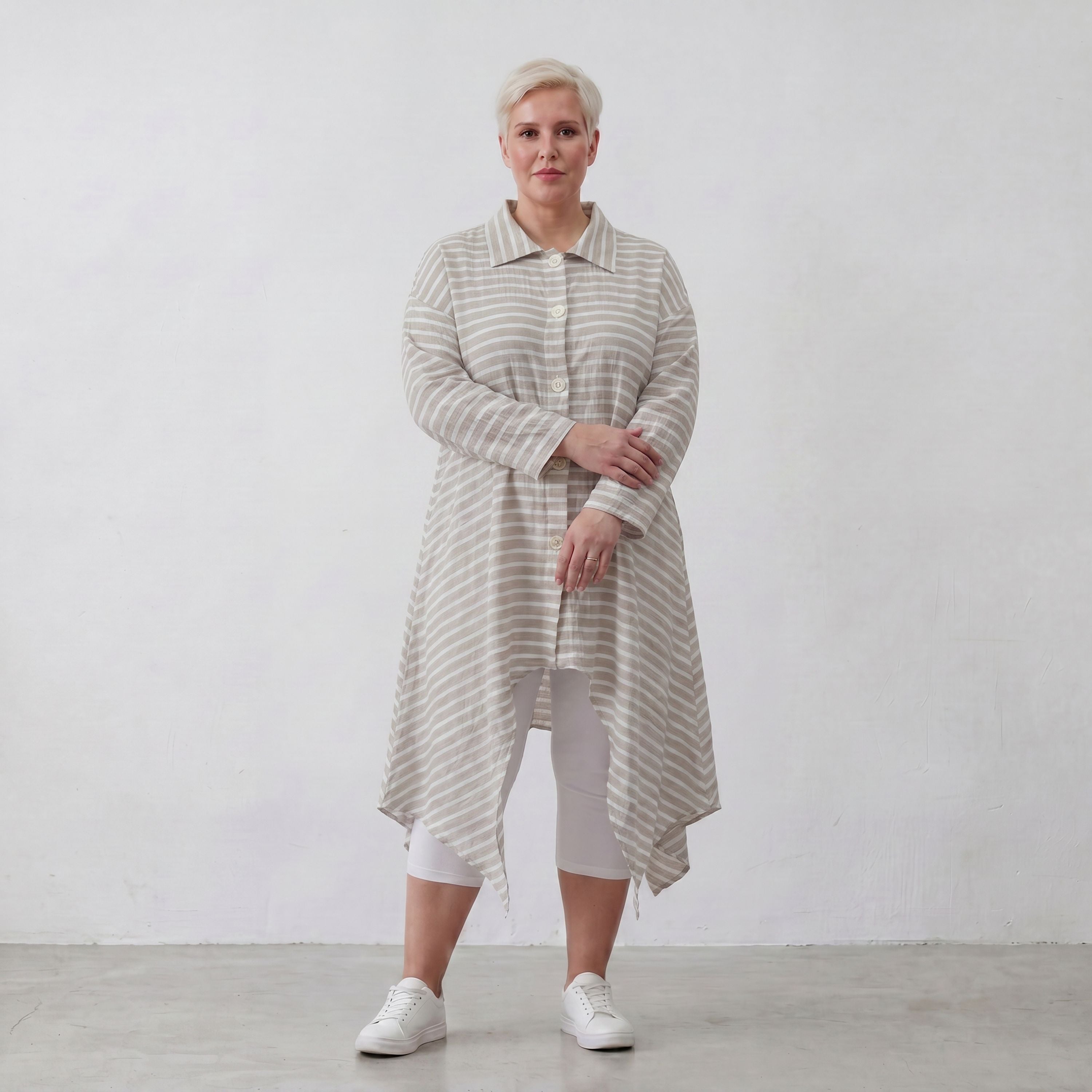 AKH Fashion Jacke 7135 Breezy, Sand-Weiß