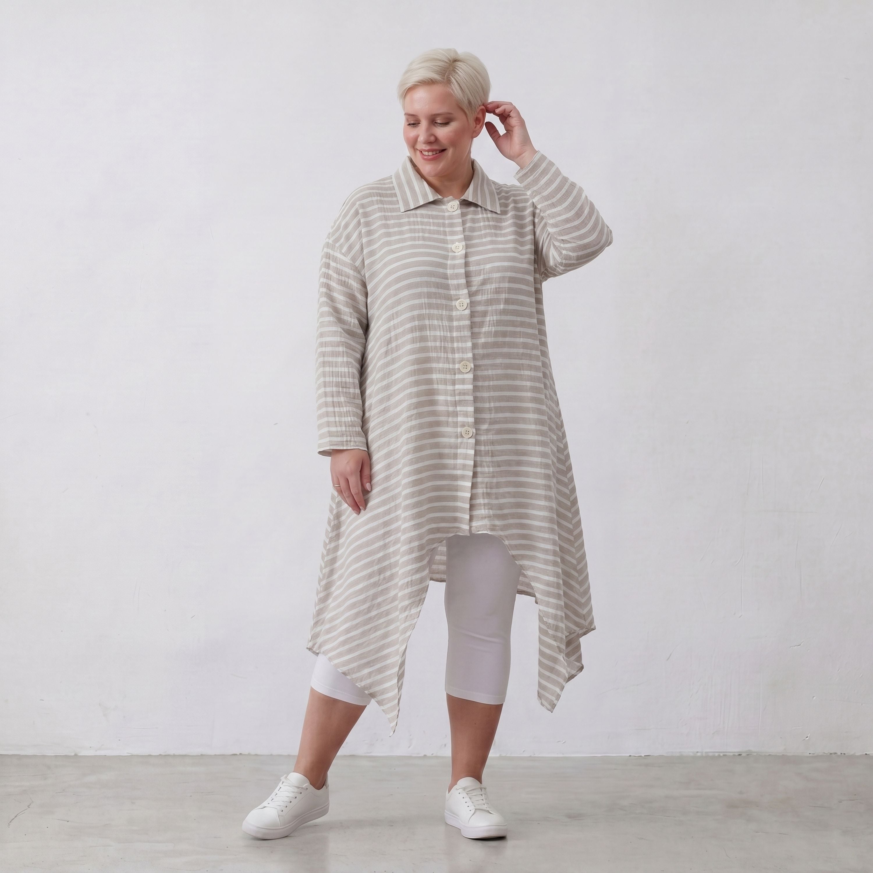 AKH Fashion Jacke 7135 Breezy, Sand-Weiß