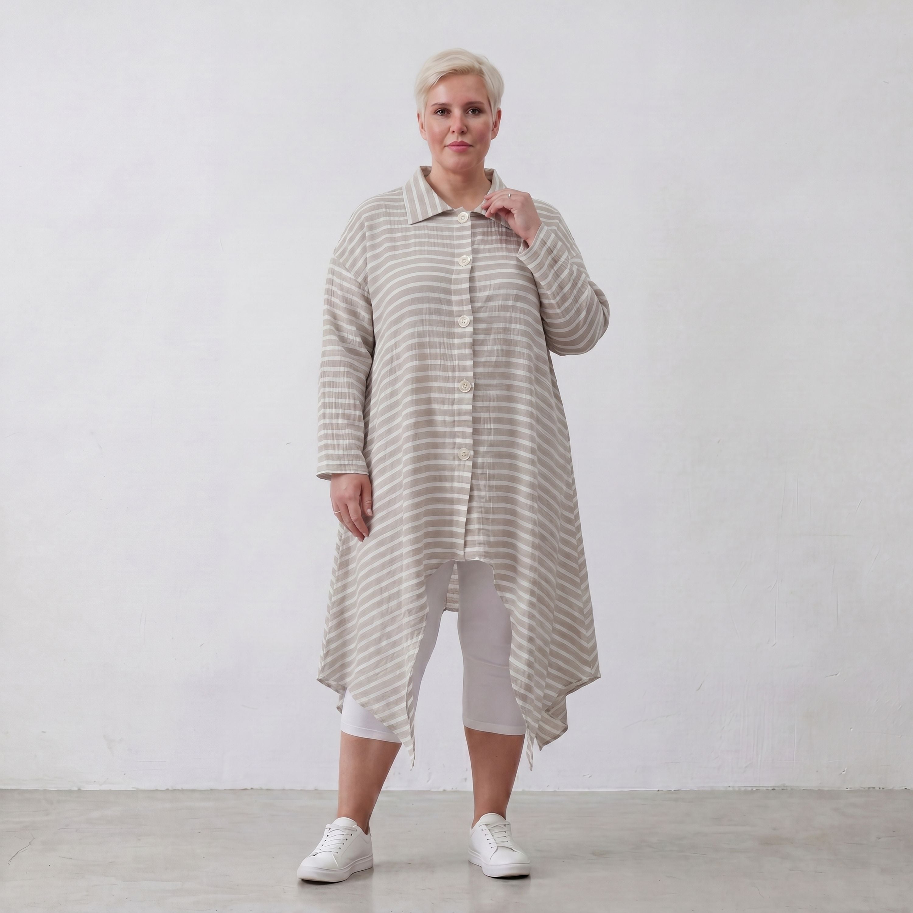 AKH Fashion Jacke 7135 Breezy, Sand-Weiß