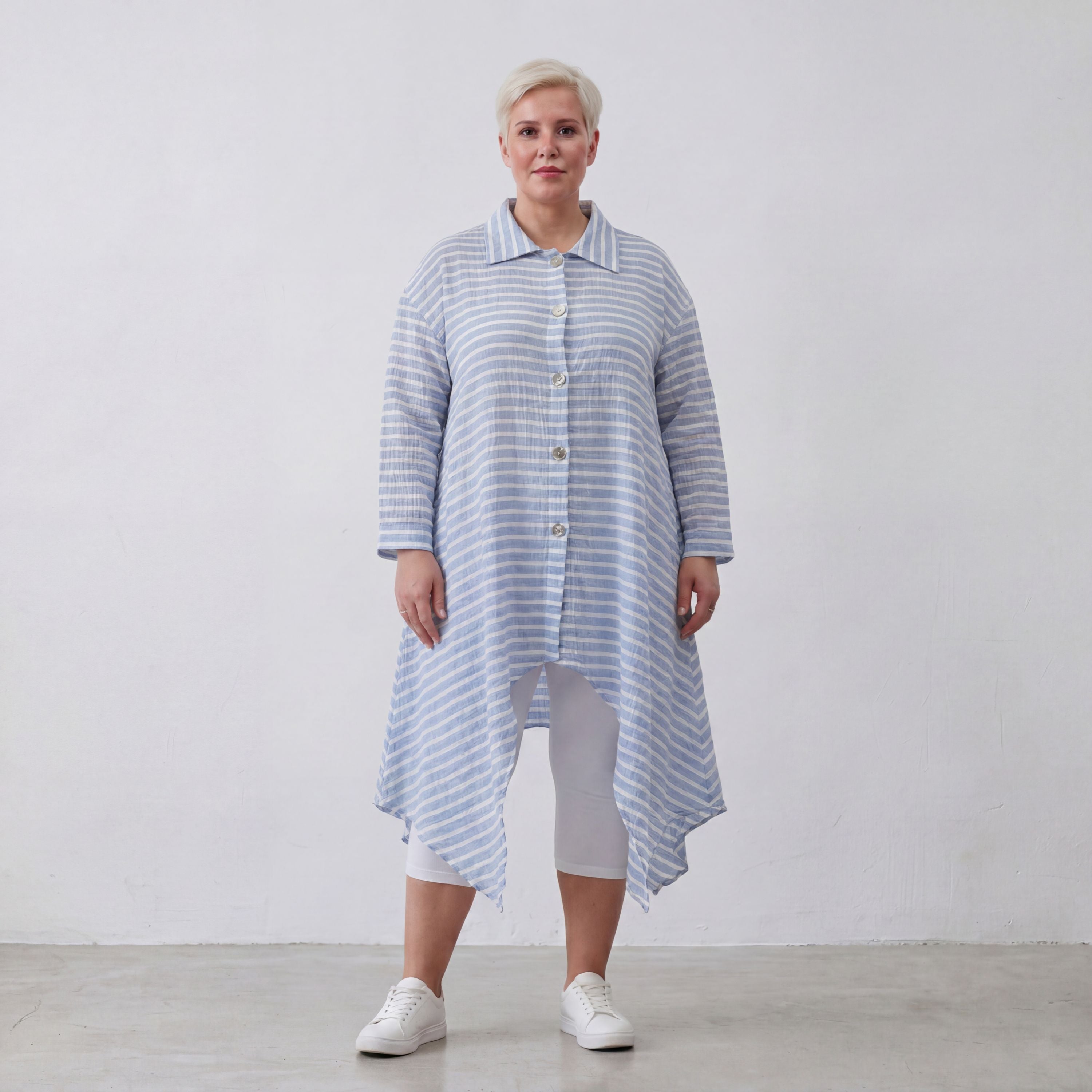 AKH Fashion Jacke 7135 Breezy, Blau-Weiß