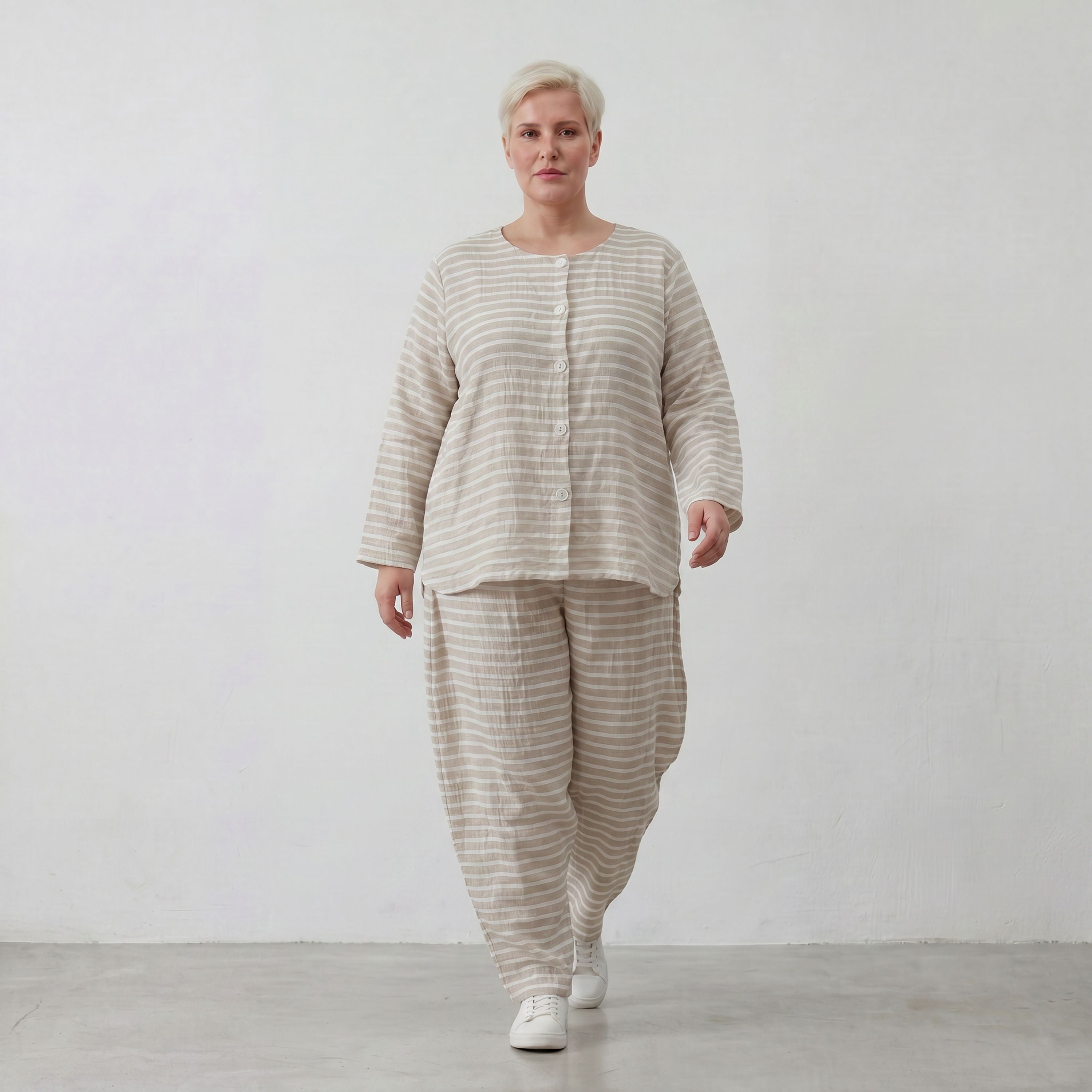 AKH Fashion Hose 7196 Breezy, Sand-Weiß