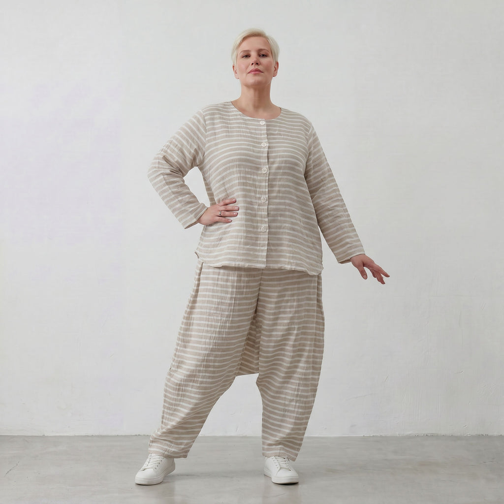 AKH Fashion Hose 7196 Breezy, Sand-Weiß