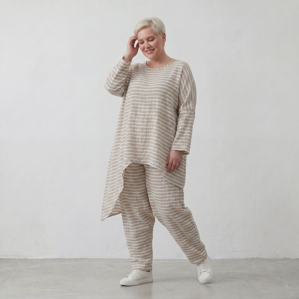 AKH Fashion 7233-Breezy, Sand-Weiß