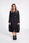 Pomme Rouge Kleid C6315, Schwarz/Grau/Rot