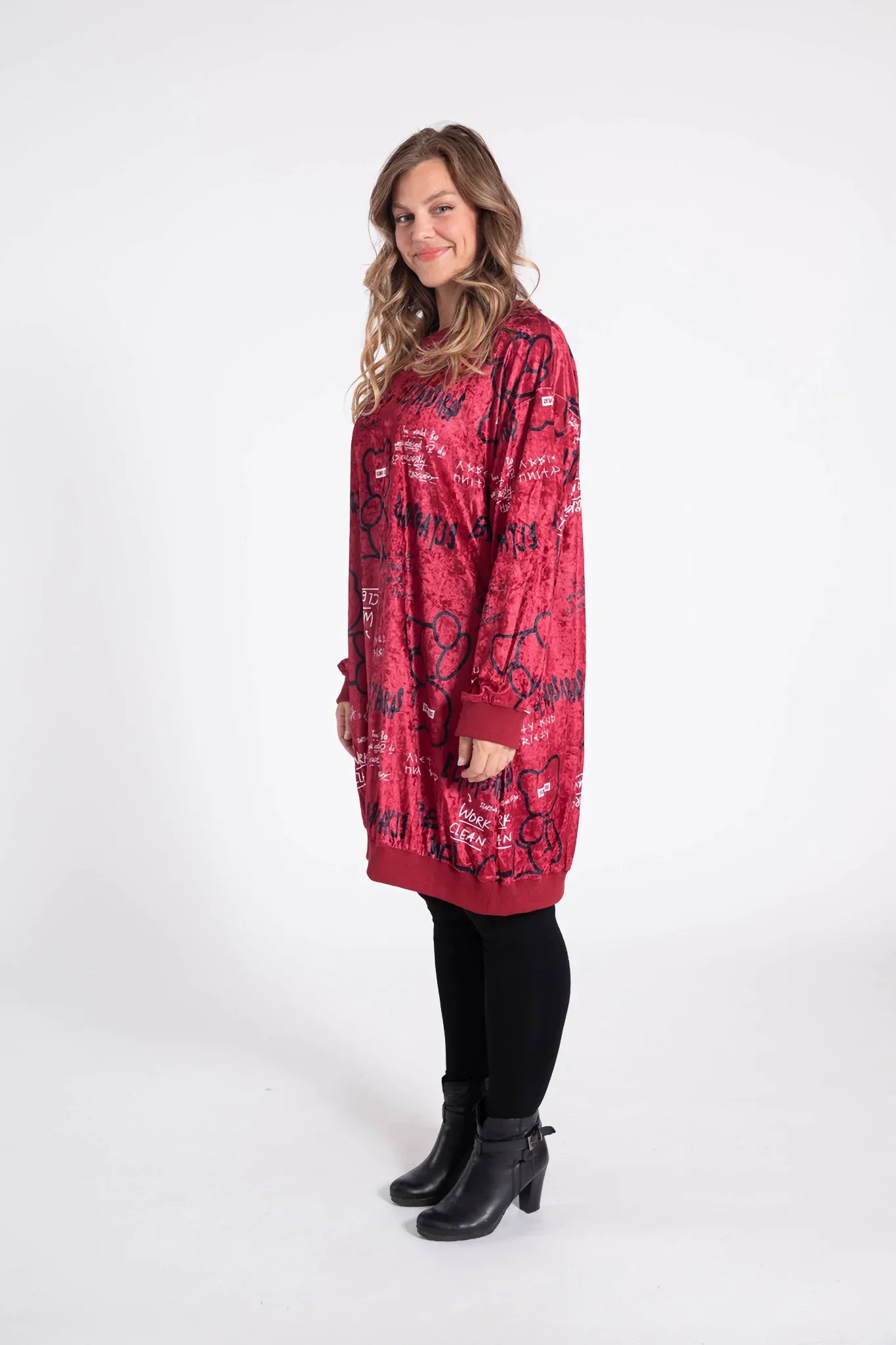 Pomme Rouge Kleid C6517, Rot