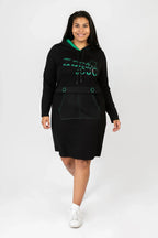 Pomme Rouge Kleid C6586, Schwarz/Grün