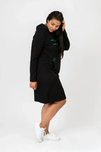 Pomme Rouge Kleid C6586, Schwarz/Grün