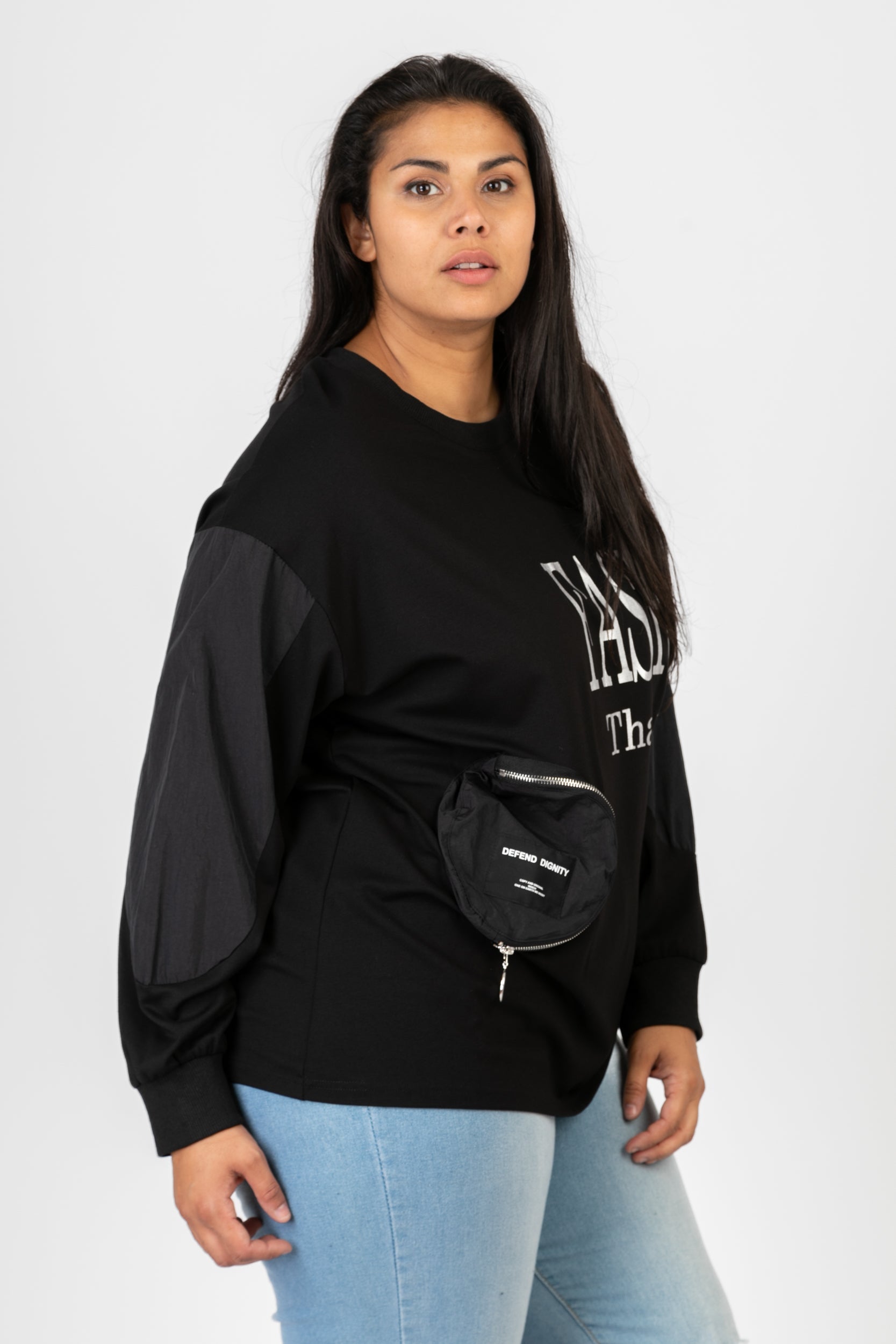 Pomme Rouge Shirt C6589, Schwarz/Weiß