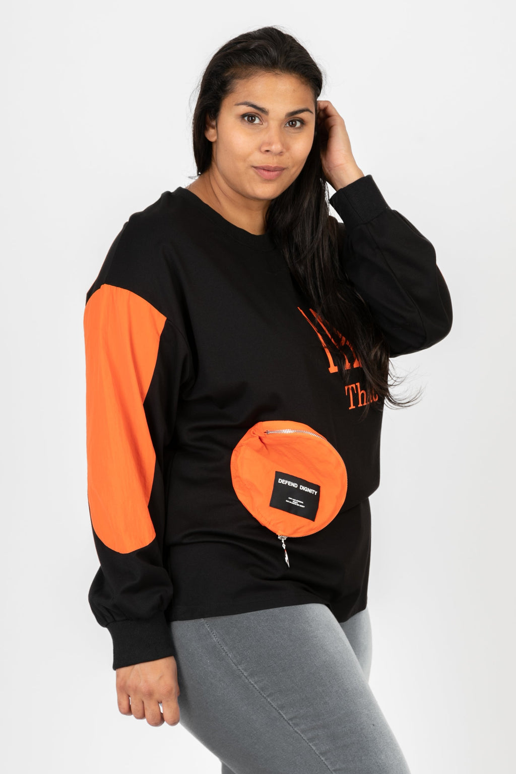 Pomme Rouge Shirt C6589, Orange/Schwarz