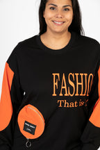 Pomme Rouge Shirt C6589, Orange/Schwarz