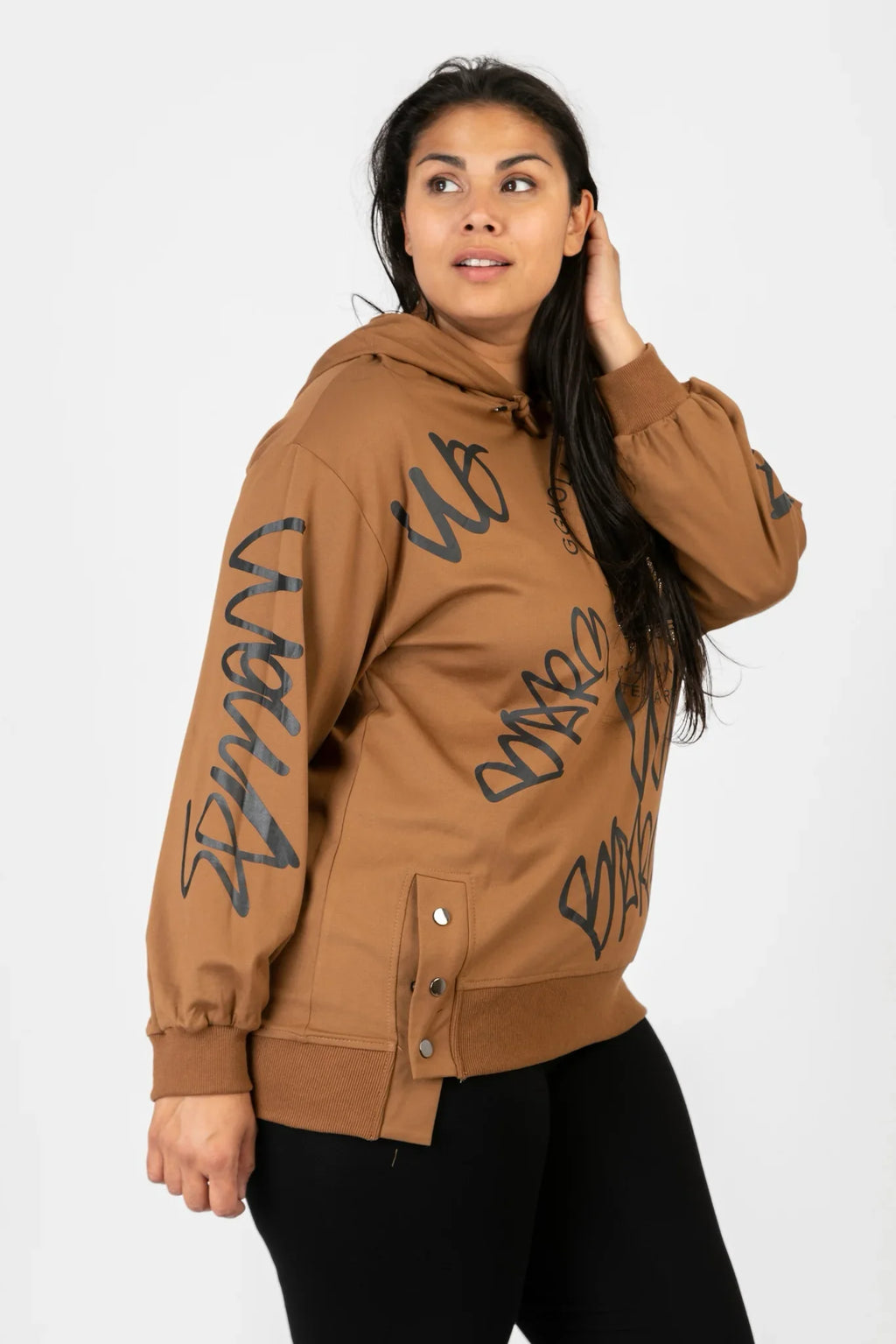 Pomme Rouge Hoody C6618, Cognac/Schwarz