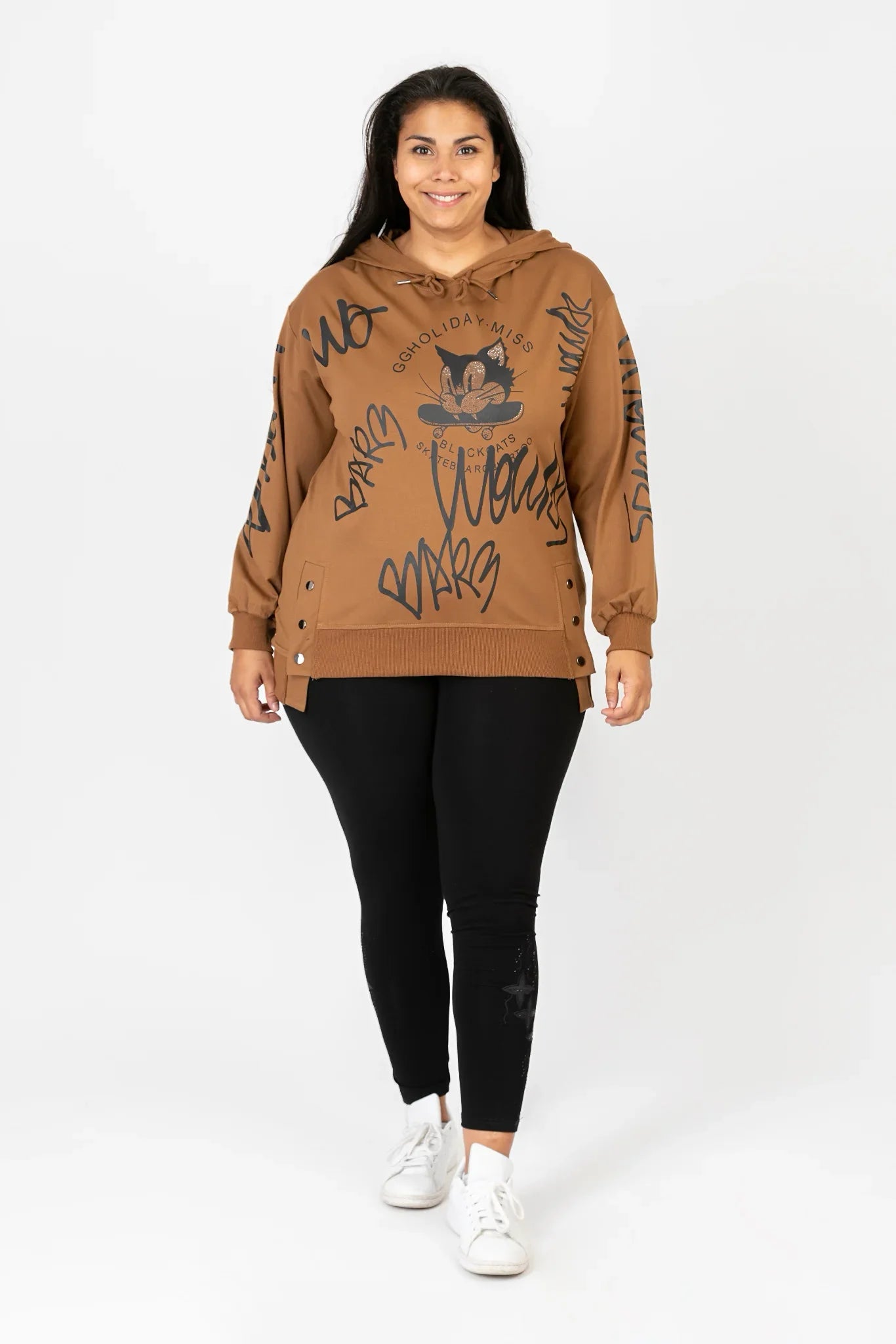 Pomme Rouge Hoody C6618, Cognac/Schwarz
