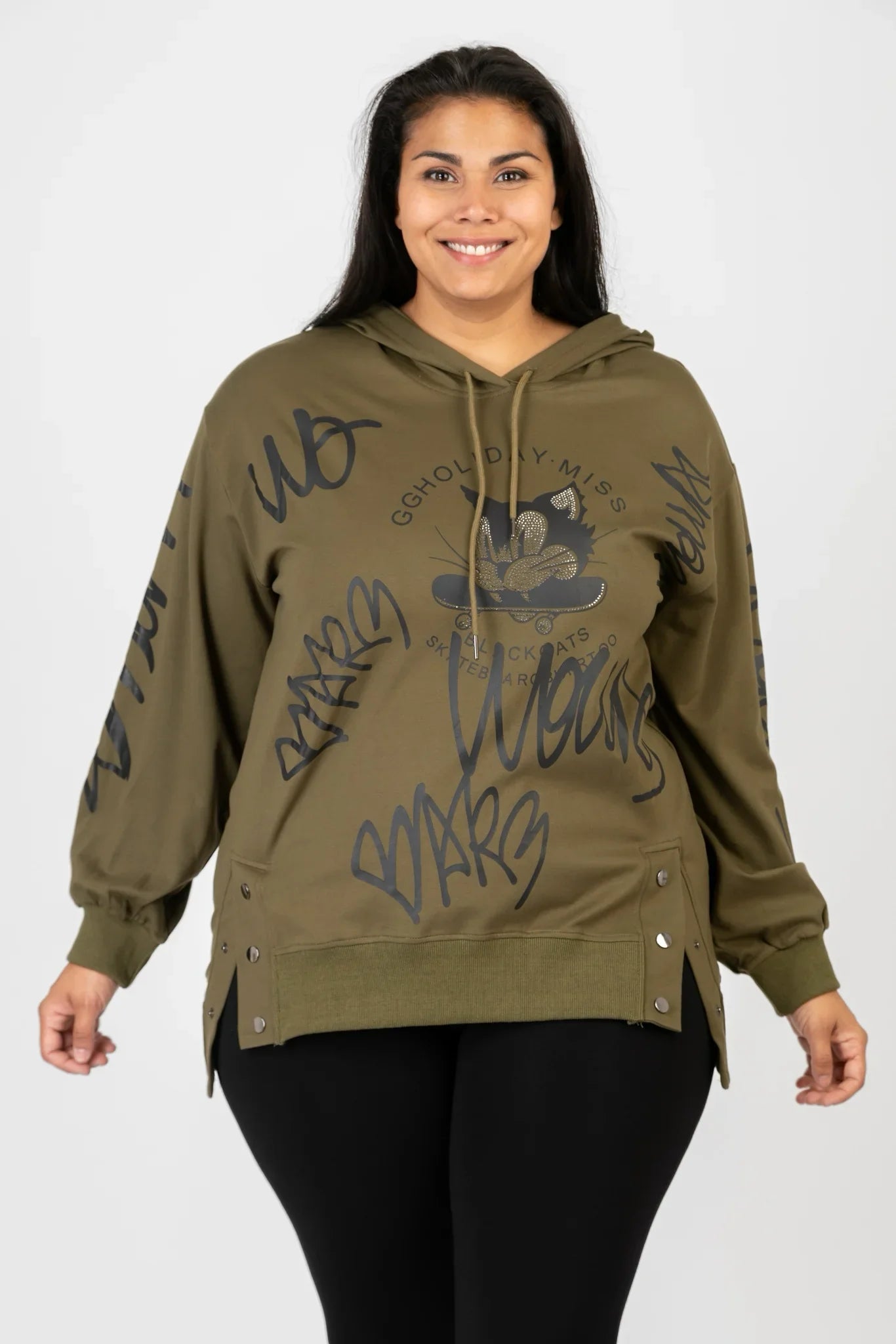 Pomme Rouge Hoody C6618, Olive/Schwarz
