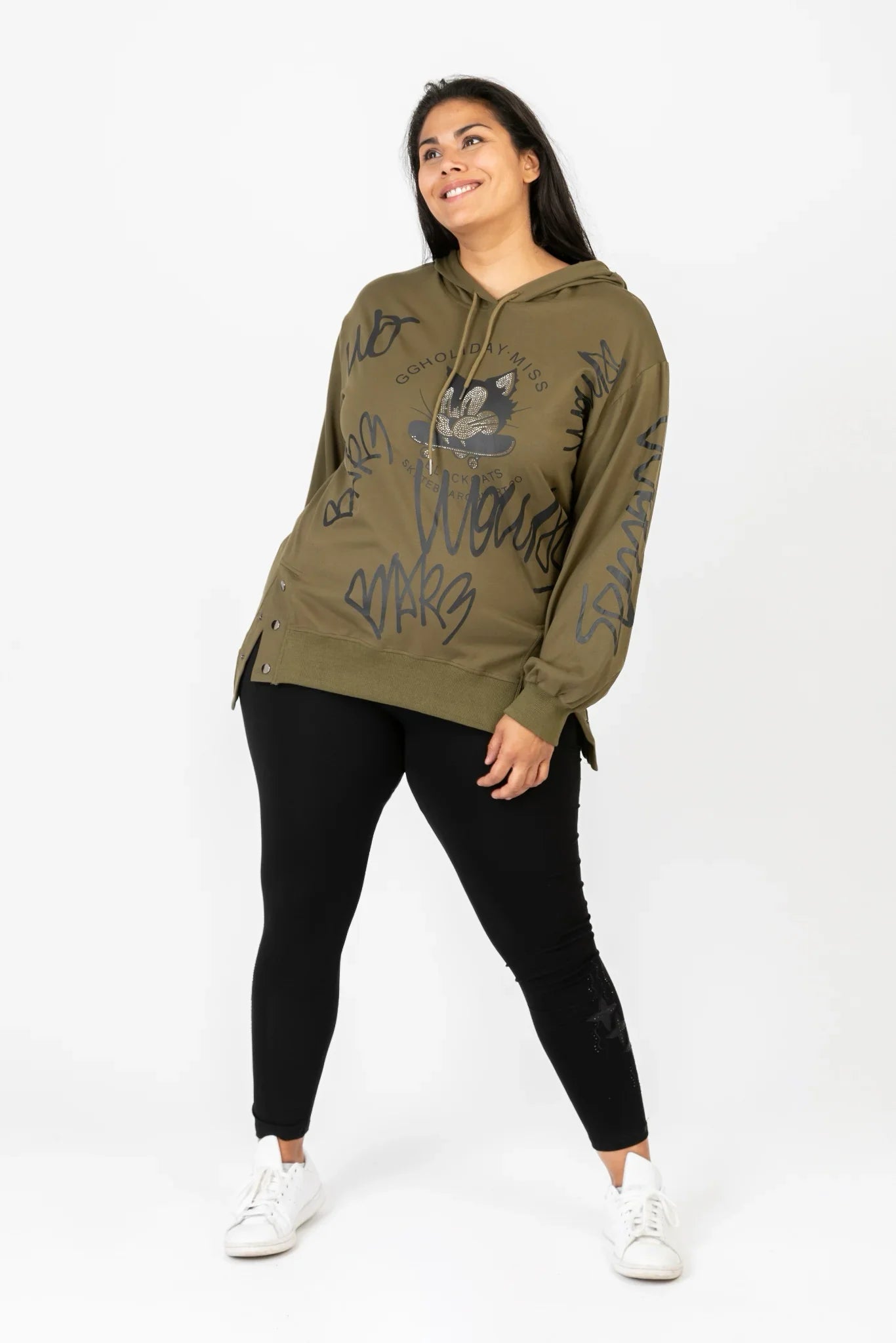 Pomme Rouge Hoody C6618, Olive/Schwarz
