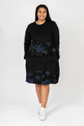 Pomme Rouge Kleid C6623, Schwarz/Blau