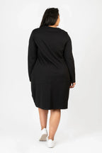 Pomme Rouge Kleid C6623, Schwarz/Blau