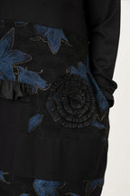Pomme Rouge Kleid C6623, Schwarz/Blau