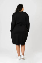 Pomme Rouge Kleid C6623, Schwarz/Grün