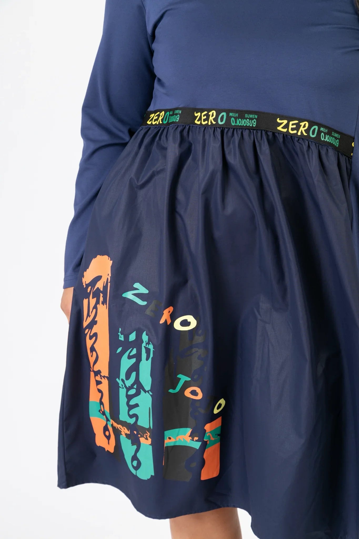 Pomme Rouge Kleid C6629, Blau/Multi