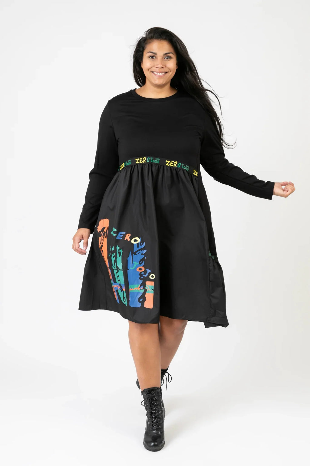 Robe PMR C6629, noir-multicolore