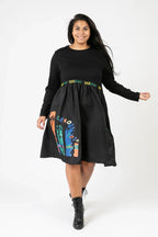 Robe PMR C6629, noir-multicolore