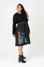 Robe PMR C6629, noir-multicolore