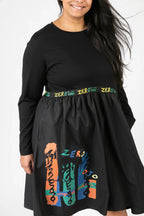 Robe PMR C6629, noir-multicolore