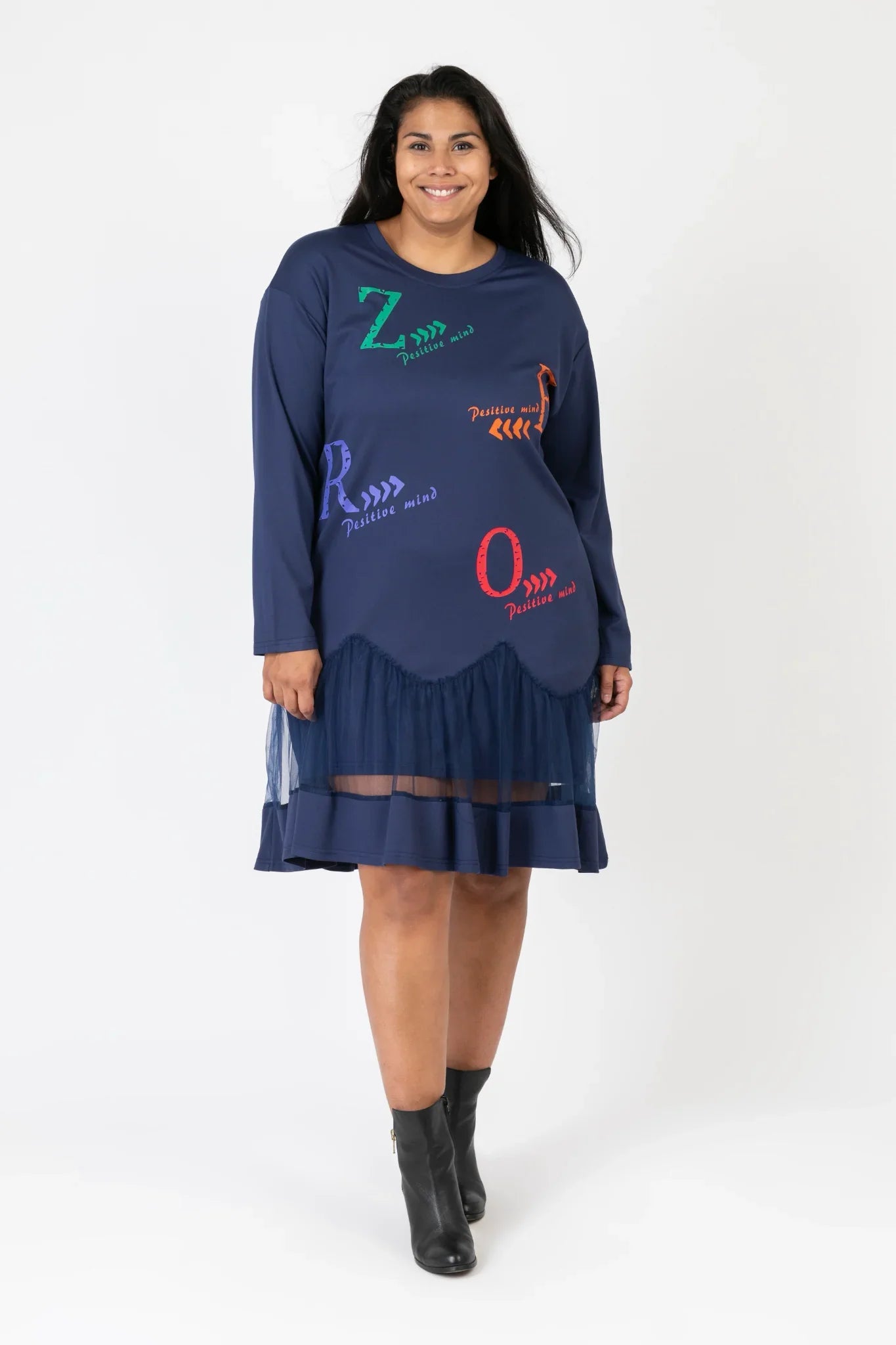 Pomme Rouge Kleid C6630, Blau/Multi