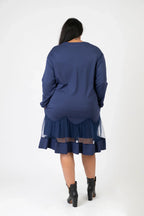 Pomme Rouge Kleid C6630, Blau/Multi