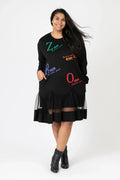 Pomme Rouge Kleid C6630, Schwarz/Multi