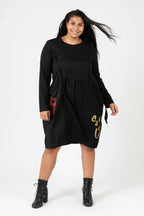 PMR C6637 Dress, Black-Multi