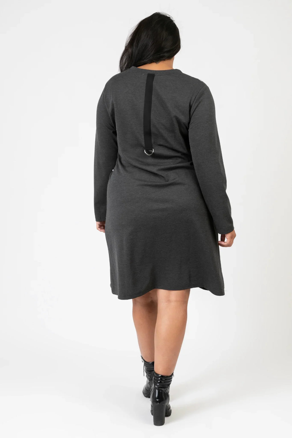Pomme Rouge Kleid C6638, Grau/Schwarz/Weiß