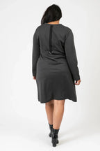 Pomme Rouge Kleid C6638, Grau/Schwarz/Weiß
