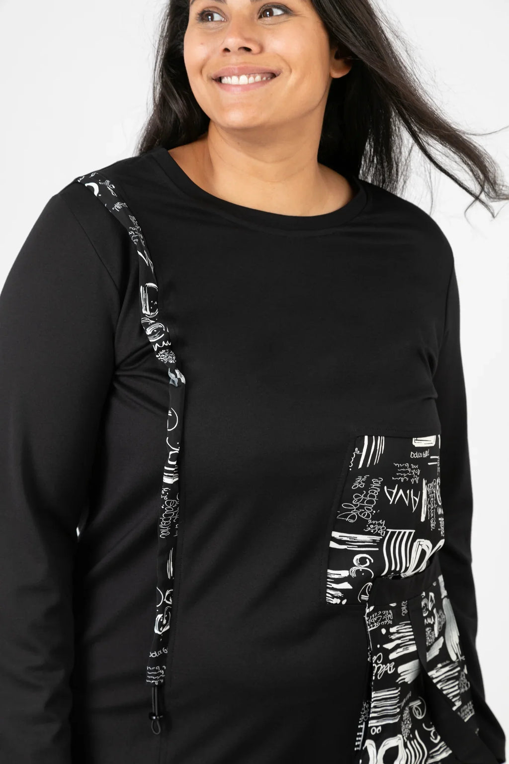Pomme Rouge Kleid C6638, Schwarz