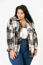 PMR C6650 Jacke, Schwarz-Weiß-Beige