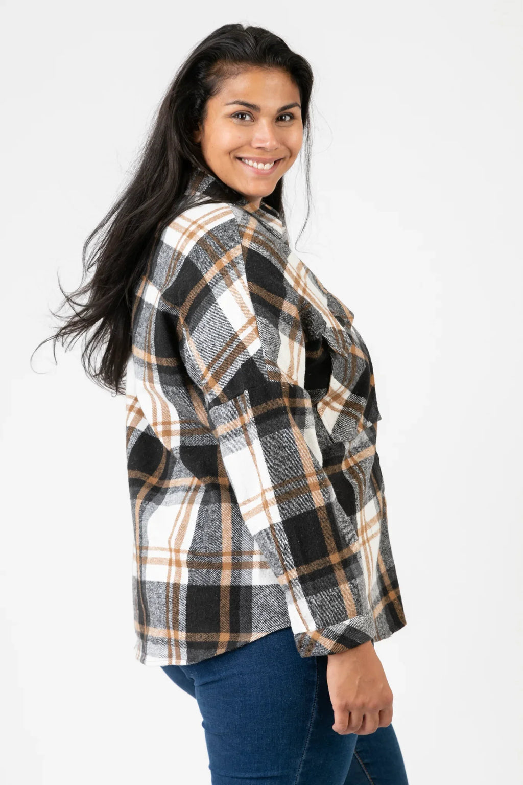 PMR C6650 Jacke, Schwarz-Weiß-Beige