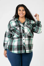 Pomme Rouge Jacke C6650, Schwarz/Weiß/Grün