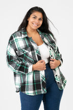 Pomme Rouge Jacke C6650, Schwarz/Weiß/Grün