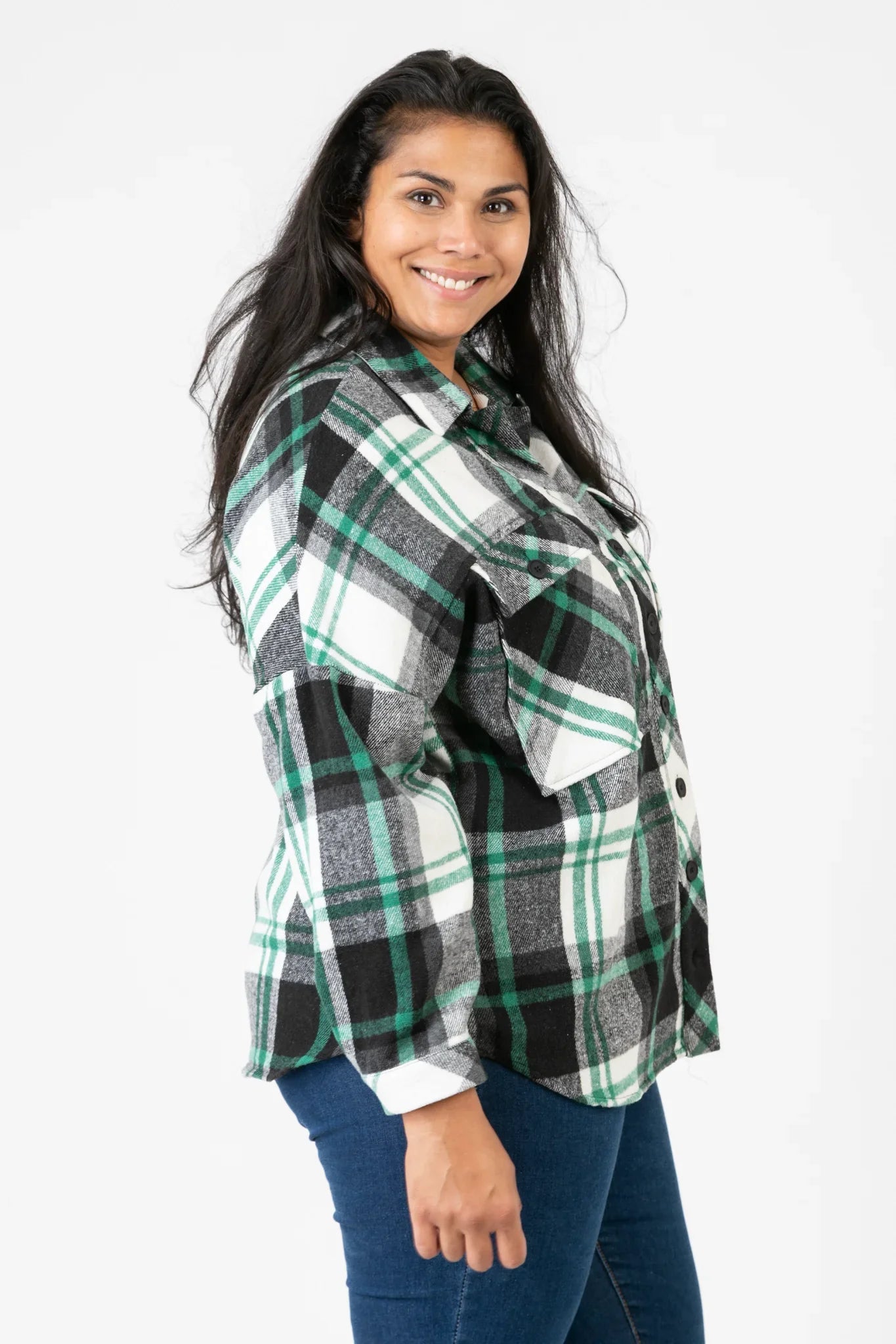 Pomme Rouge Jacke C6650, Schwarz/Weiß/Grün