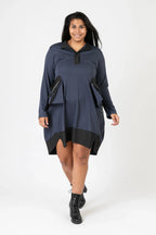 Pomme Rouge Kleid C6651, DunkelBlau/Schwarz