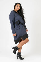 Pomme Rouge Kleid C6651, DunkelBlau/Schwarz